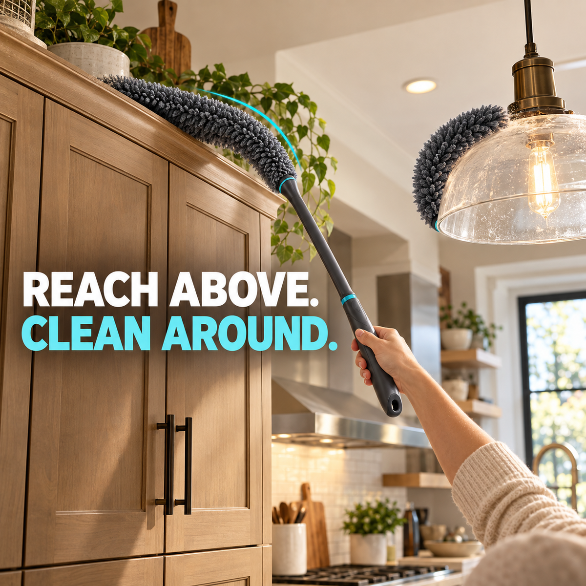BEVVIER® DustMate Bendable Electrostatic Cleaning Wand