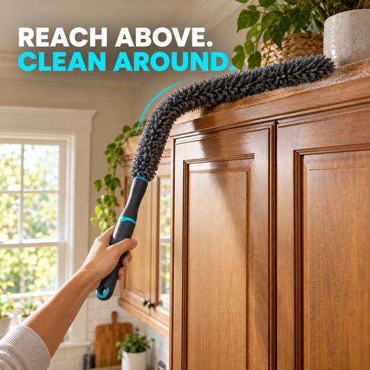 BEVVIER® DustMate Bendable Electrostatic Cleaning Wand
