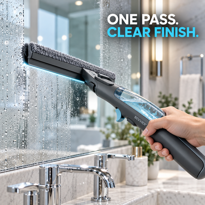 BEVVIER® GlassGlide 2-in-1 Spray Window Squeegee Cleaner