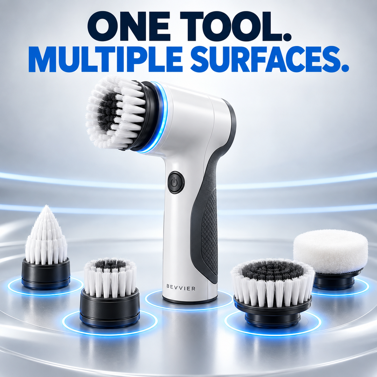 BEVVIER® SpinScrub Cordless Multi-Surface Detail Cleaner