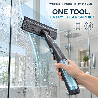 BEVVIER® GlassGlide 2-in-1 Spray Window Squeegee Cleaner