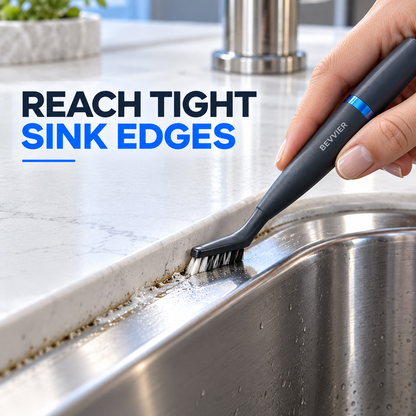 BEVVIER® GroutBright Precision Tile & Grout Cleaning Brush