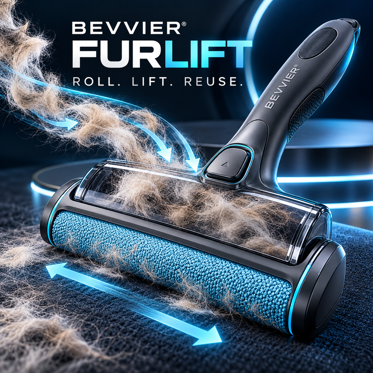 BEVVIER® FurLift Reusable Pet Hair Remover for Furniture