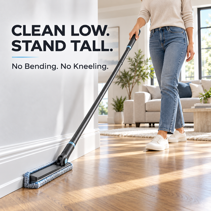 BEVVIER® Baseboard Glide Stand-Up Wall Edge Cleaning Tool