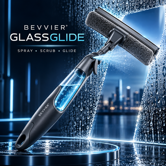 BEVVIER® GlassGlide 2-in-1 Spray Window Squeegee Cleaner