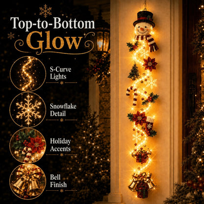 🎄 Last day! 49% OFF – ✨🎅MerryCascade™ Glowing Christmas Door Hanger🎁✨