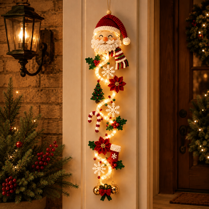 🎄 Last day! 49% OFF – ✨🎅MerryCascade™ Glowing Christmas Door Hanger🎁✨