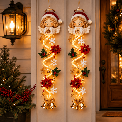 🎄 Last day! 49% OFF – ✨🎅MerryCascade™ Glowing Christmas Door Hanger🎁✨