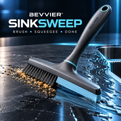 BEVVIER® SinkSweep 2-in-1 Countertop Cleaning Squeegee Brush