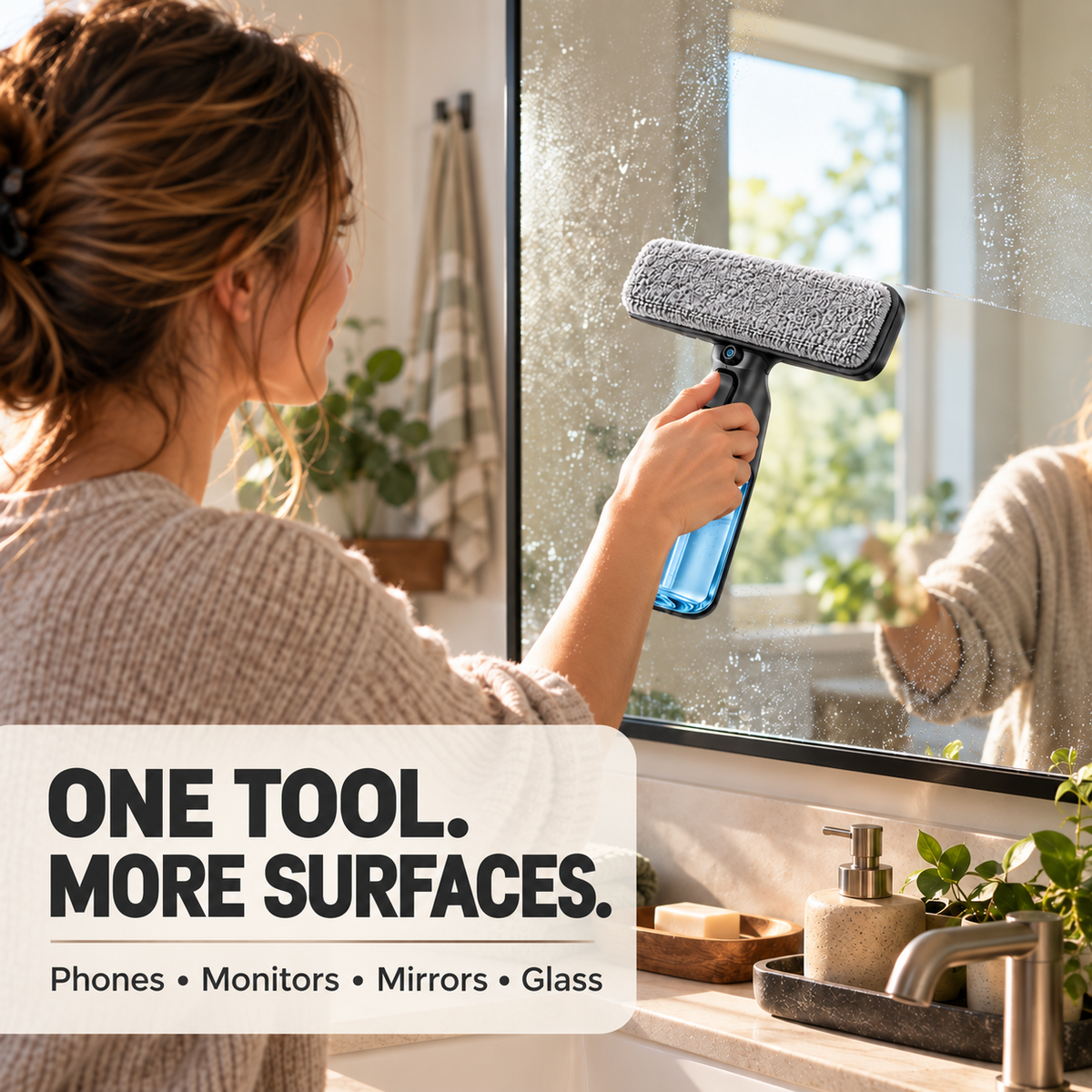 BEVVIER® ScreenSoft 2-in-1 Spray & Wipe Screen & Glass Cleaner