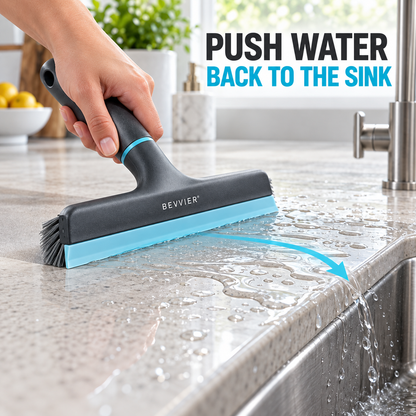 BEVVIER® SinkSweep 2-in-1 Countertop Cleaning Squeegee Brush
