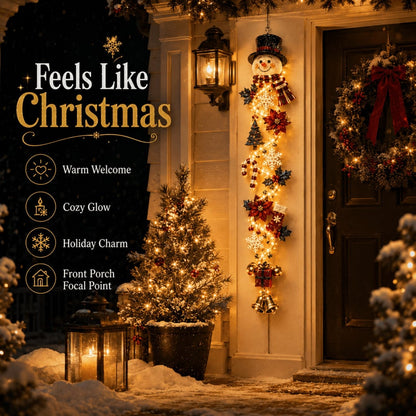 🎄 Last day! 49% OFF – ✨🎅MerryCascade™ Glowing Christmas Door Hanger🎁✨