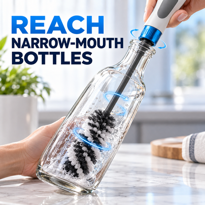 BEVVIER® BottleJet 360° Rotating Cup & Bottle Cleaning Brush